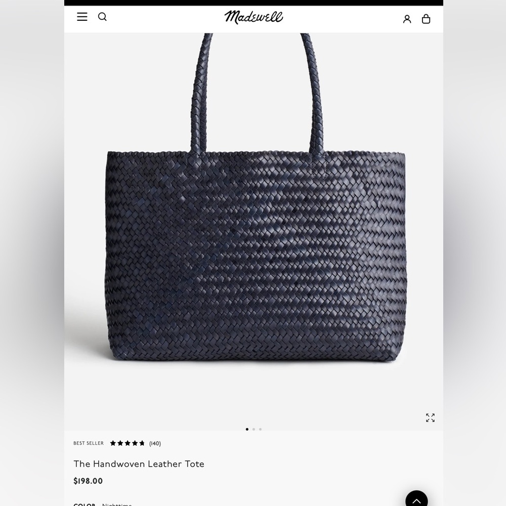 MADEWELL - Handwoven Leather Tote NWT